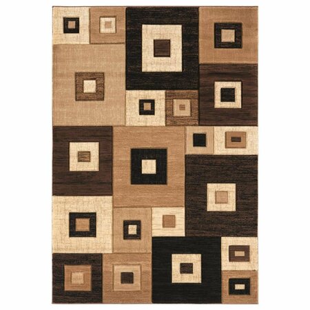 UNITED WEAVERS OF AMERICA 7 ft. 10 in. x 10 ft. 6 in. Bristol Cicero Brown Rectangle Area Rug 2050 10250 912